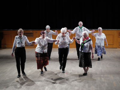 Students in a country dancing class