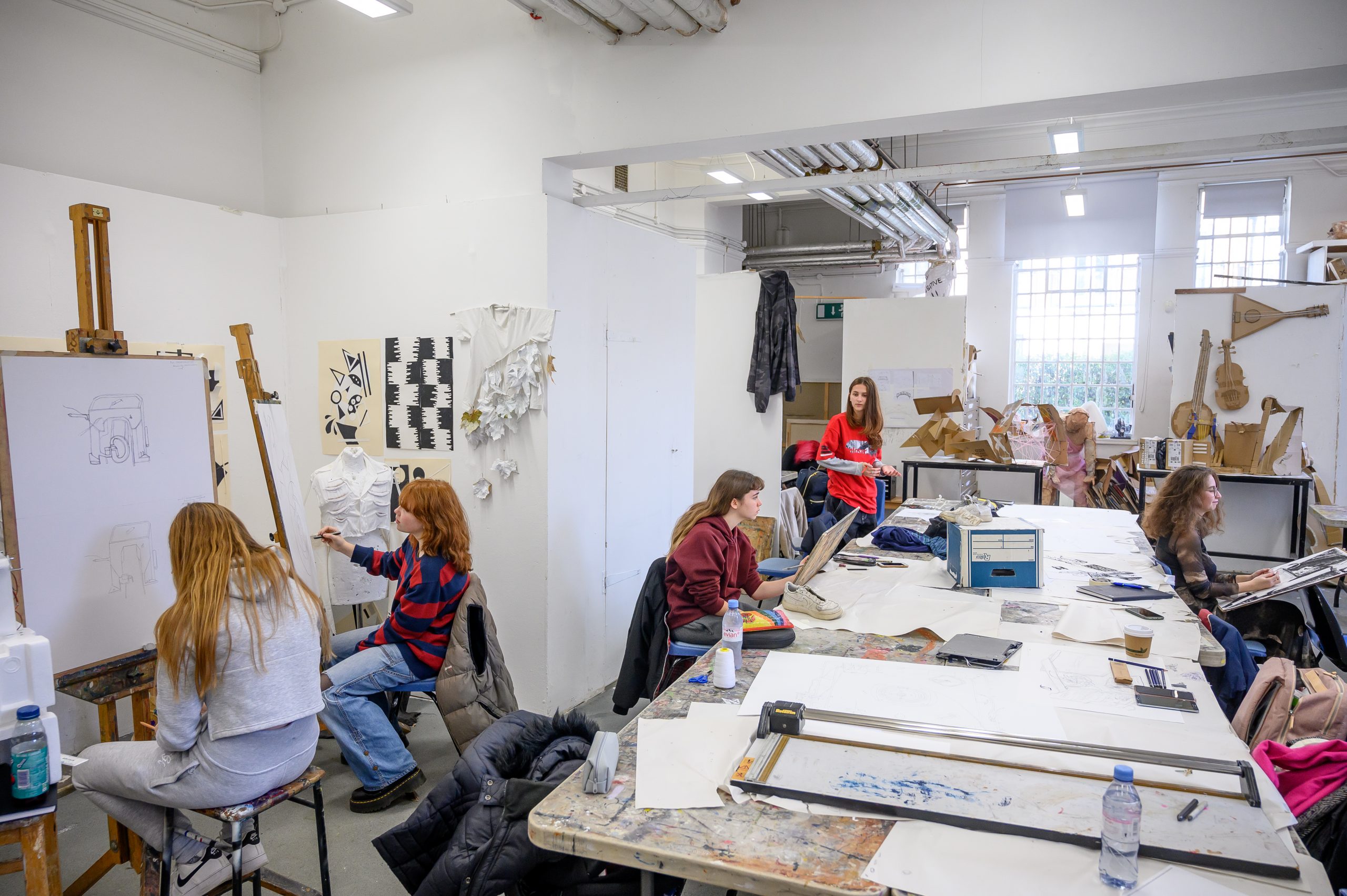 Students in art room at Chelsea